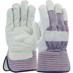 PIP 5555-2XL, PIP®, Pigskin Leather Palm Glove with Fabric Back and Natural Thermal Lining - Rubber