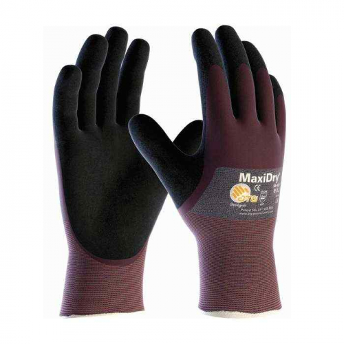 PIP 56-425-S, MaxiDry®, Lightweight Nitrile Glove with Seamless Knit Nylon Liner and Non-Slip Micro