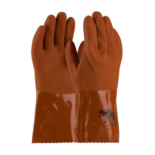 PIP 58-8651-S, PermFlex®, Cold Resistant PVC Glove with Seamless Liner and Rough Coating - 12, Chem