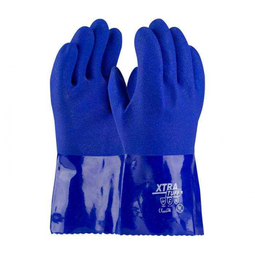 PIP 58-8656-S, XtraTuff™, Oil Resistant PVC Glove with Seamless Liner and Rough Coating - 12, Chem