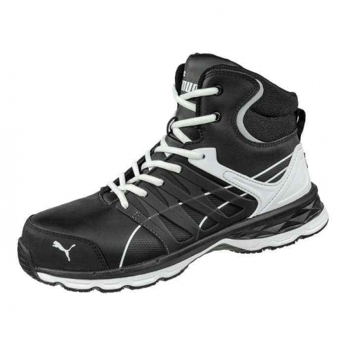 PIP 633425-10-201, PUMA® Safety, Velocity 2.0 Black&White MID Composite Toe Impact Resistant Toe Ca