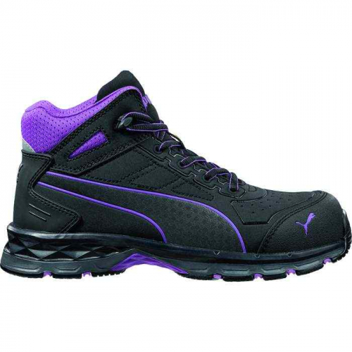 PIP 633895-10-245, PUMA® Safety, Stepper 2.0 Womens Blk/Prpl MID Composite Toe Impact Resistant Toe