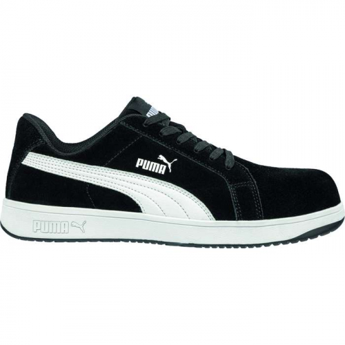 PIP 640015-10-200, PUMA® Safety, Iconic Suede Black LOW Composite Toe Impact Resistant Toe Cap, Ele