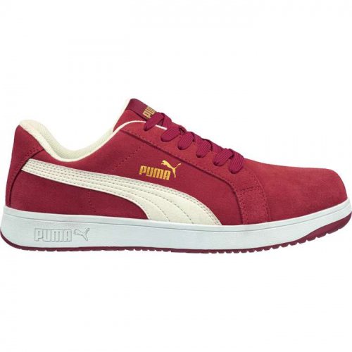 PIP 640045-10-500, PUMA® Safety, Iconic Suede Red LOW Composite Toe Impact Resistant Toe Cap, Elect
