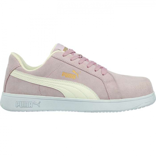 PIP 640145-07-914, PUMA® Safety, Iconic Suede Pink Womens LOW Composite Toe Impact Resistant Toe Ca
