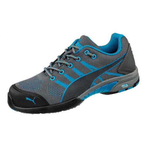 PIP 642935-06-826, PUMA® Safety, Celerity Knit Grey/Blue Womens LOW Steel Toe Impact Resistant Toe 