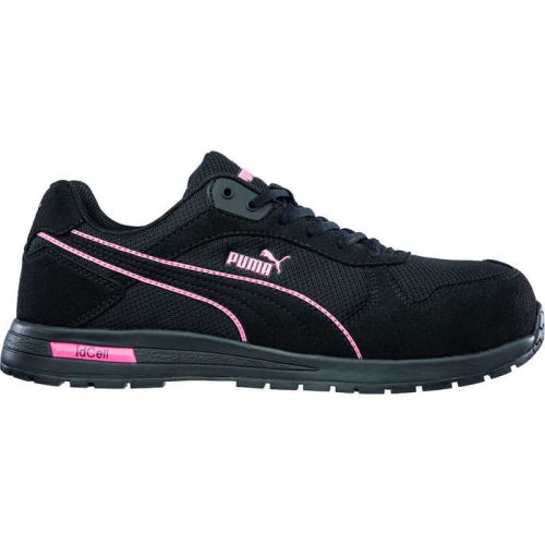 PIP 643125-11-234, PUMA® Safety, Frontside Blk/Pink Womens LOW Composite Toe Impact Resistant Toe C