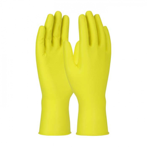 PIP 67-306-S, Grippaz™ Jan San, Extended Use Ambidextrous Nitrile Glove with Textured Fish Scale G