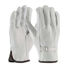 PIP 68-153-L, PIP®, Regular Grade Top Grain Cowhide Leather Drivers Glove with Pull Strap Closure -