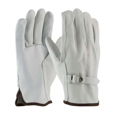 PIP 68-158-L, PIP®, Superior Grade Top Grain Cowhide Leather Drivers Glove with Pull Strap Closure 