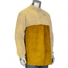 PIP 7001-14, Ironcat®, Ironcat® Split Leather Welding Bib, FR Clothing-Welding, Gold, 14