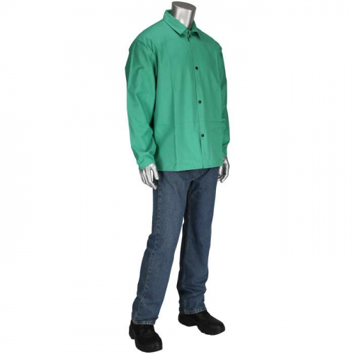 PIP 7040-M, Ironcat®, Economy FR Treated 100% Cotton Welders Jacket - 30, FR Clothing-Welding, Gree