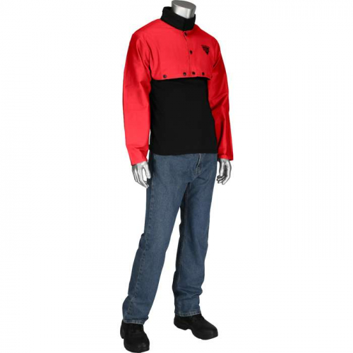 PIP 7044R-3XL, Ironcat®, FR Treated 100% Cotton Cape Sleeve, FR Clothing-Welding, Red, 3XL