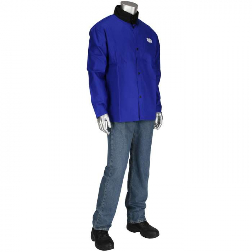 PIP 7050RB-XL, Ironcat®, FR Treated 100 % Cotton Sateen Jacket, FR Clothing-Welding, Royal, XL
