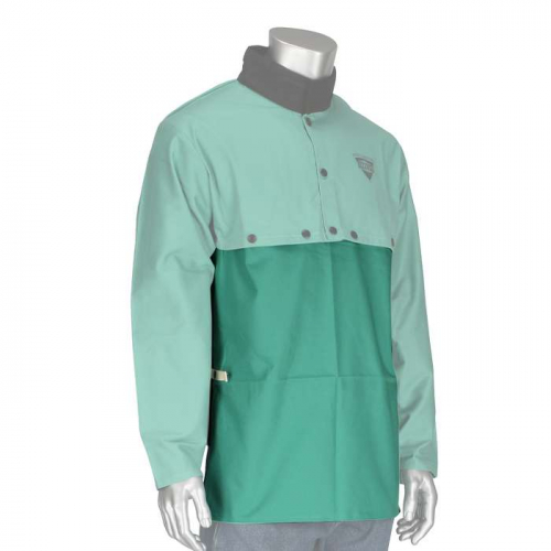 PIP 7052-14, Ironcat®, FR Treated 100% Cotton Sateen Bib Apron for Cape Sleeve, FR Clothing-Welding
