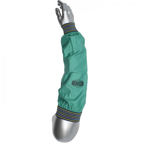 PIP 7070-23, Ironcat®, FR Treated 100% Cotton Sateen  sleeves with Blue/Gold Elastic Ends, FR Cloth