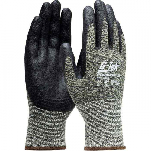 PIP 710SANF-M, G-Tek® PosiGrip®, Seamless Knit Aramid Blended Antimicrobial Glove with Nitrile Coa