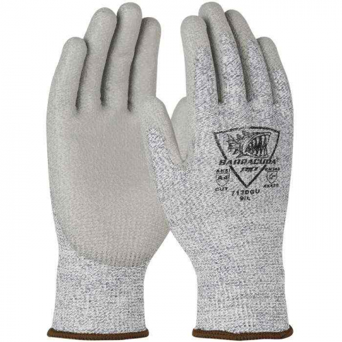 PIP 713DGU-XL, Barracuda®, Seamless Knit Polykor Blended Glove with Polyurethane Coated Flat Grip o