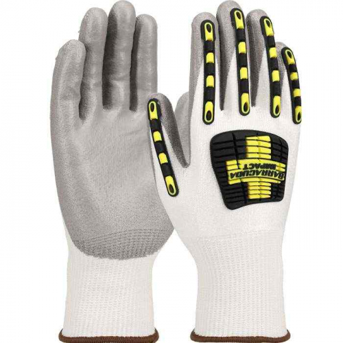 PIP 713HGWUB-M, Barracuda®, Seamless Knit HPPE Blended Glove with Impact Protection and Polyurethan