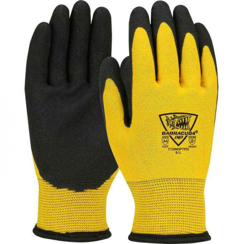 PIP 713WHPTPD-XL, Barracuda®, Seamless Knit HPPE/Nylon Glove with Acrylic Lining and PVC Foam Grip 