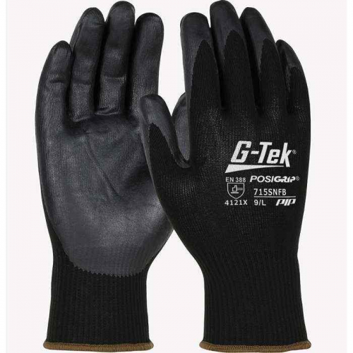 PIP 715SNFB-XL, G-Tek® PosiGrip®, Economy Seamless Knit Nylon Glove with Nitrile Coated Foam Grip 