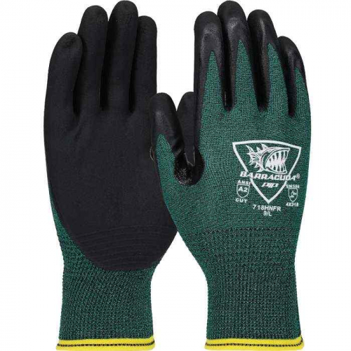 PIP 718HNFR-S, G-Tek® PolyKor®, Seamless Knit Polykor Blended Glove with Nitrile Coated Foam Grip 