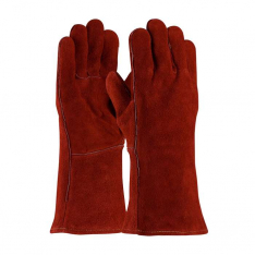 PIP 73-7015A, PIP®, Economy Grade Split Cowhide Leather Welder's Glove with Cotton Lining, Hand Pro