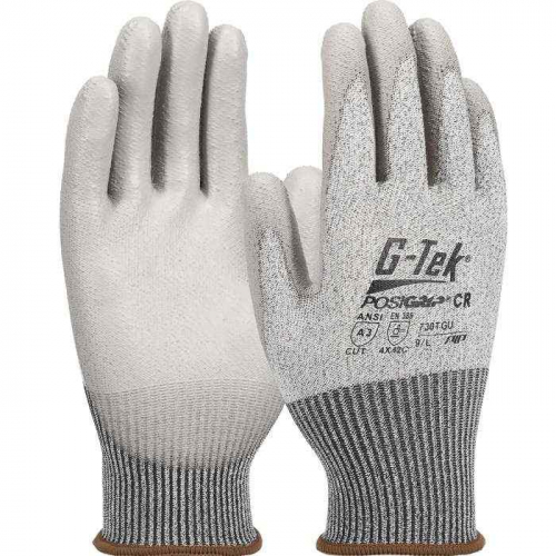 PIP 730TGU-S, G-Tek® PosiGrip®, Seamless Knit PolyKor® Blended Glove with Polyurethane Coated Fla