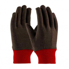 PIP 750RKW-L, PIP®, Regular Weight Polyester/Cotton Jersey Glove with Fleece Lining - Red Knit Wris