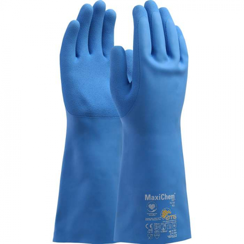 PIP 76-733-L, MaxiChem® Cut™, Latex Blend Coated Glove with TriTech™ Liner and Non-Slip Grip on