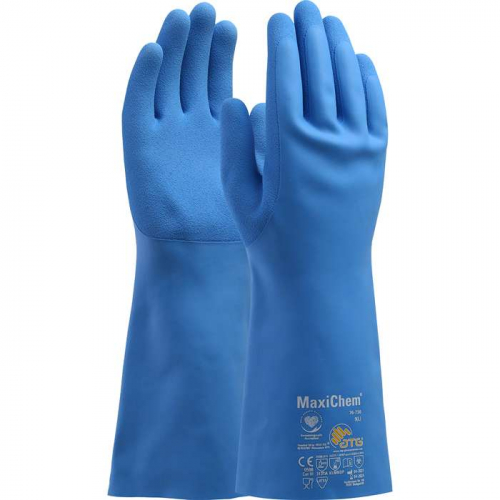 PIP 76-730-M, MaxiChem®, Latex Blend Coated Glove with Nylon / Elastane Liner and Non-Slip Grip on 
