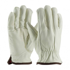 PIP 77-268-L, PIP®, Top Grain Cowhide Leather Drivers Glove with Red Foam Lining - Keystone Thumb, 