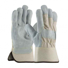 PIP 80-8800-L, PIP®, Heavy Premium Split Cowhide Leather Palm Glove with Canvas Back and Aramid Sti