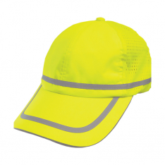 PIP 803ST-LM-OS, Reflective Apparel, Sun Protection, Hi-Vis Yellow, OS, Hi, Vis Safety Baseball Hat 