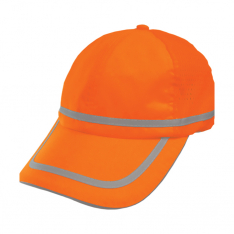 PIP 803ST-OR-OS, Reflective Apparel, Sun Protection, Hi-Vis Orange, OS, Hi, Vis Safety Baseball Hat 