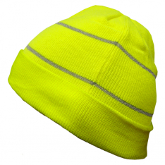 PIP 808RT-LM-OS, Reflective Apparel, Winter Caps & Liners, Hi-Vis Yellow, OS, Winter Beanie With Ref