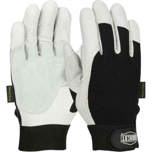 PIP 86550-2XL, Ironcat®, Heavy Duty Top Grain Goatskin Leather Glove with Spandex Back and Reinforc