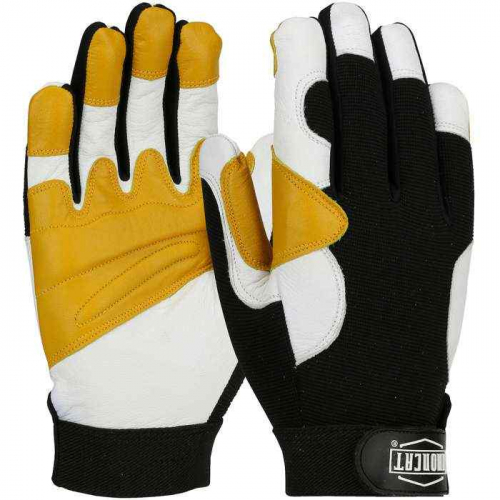 PIP 86555-M, Ironcat®, Heavy Duty Top Grain Goatskin Leather Glove with Spandex Back and Reinforced