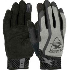 PIP 89301-M, Extreme Work® Multi-PleX™, ToughX Suede Padded Palm with Gray Fabric Back and Touchs