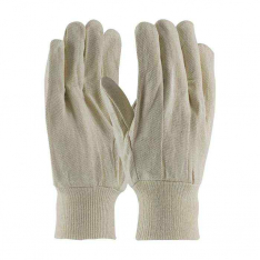 PIP 90-908I, PIP®, Economy Grade Cotton/Polyester Canvas Single Palm Glove - Knit Wrist, Fabric Wor