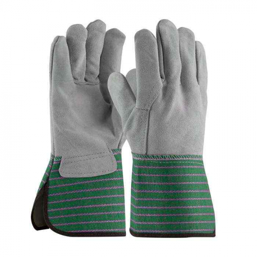 PIP 900-EA, PIP®, Superior Grade Split Cowhide Leather Palm Glove with Full Leather Back - Rubberiz