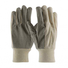 PIP 91-910PDI, PIP®, Economy Grade CottonPolyester Canvas Glove with PVC Dotted Grip on Palm, Thumb