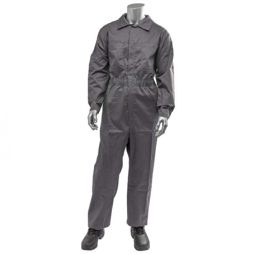 PIP 9100-2000E-GR-3X, PIP®, AR/FR Dual Certified Economy Coverall with Zipper Closure - 9 Cal/cm2, 