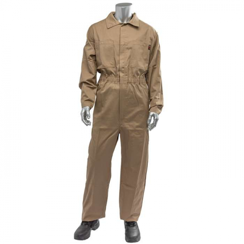 PIP 9100-2000E-TN-L, PIP®, AR/FR Dual Certified Economy Coverall with Zipper Closure - 9 Cal/cm2, A