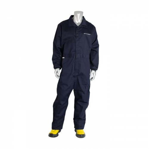 PIP 9100-52758-4XL, PIP®, AR/FR Coverall - 33 Cal/cm2, Arc Clothing, Navy, 4XL