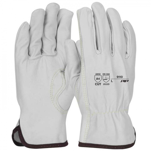 PIP 9110-XL, PIP®, Economy Top Grain Sheepskin Leather Drivers Glove with Aramid Blended Lining - K