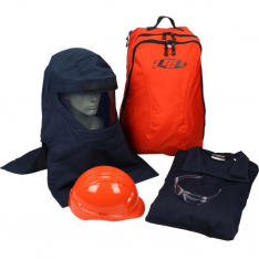 PIP 9150-52821-2X, PIP®, PPE 3 Arc Flash Kit - 25 Cal/cm2, Arc Protection Kits, Navy, 2XL