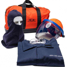 PIP 9150-5388ET-2X, PIP®, PPE 2 AR/FR Dual Certified Kit - 8 Cal/cm2, Arc Protection Kits, Navy, 2X