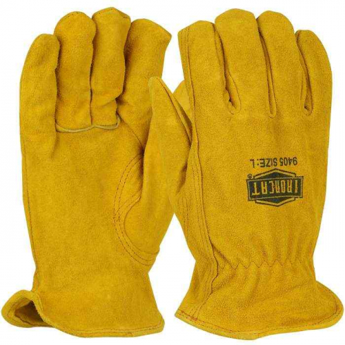 PIP 9405-3XL, Ironcat®, Premium Grade Split Cowhide Leather Drivers Glove - Keystone Thumb, Hand Pr