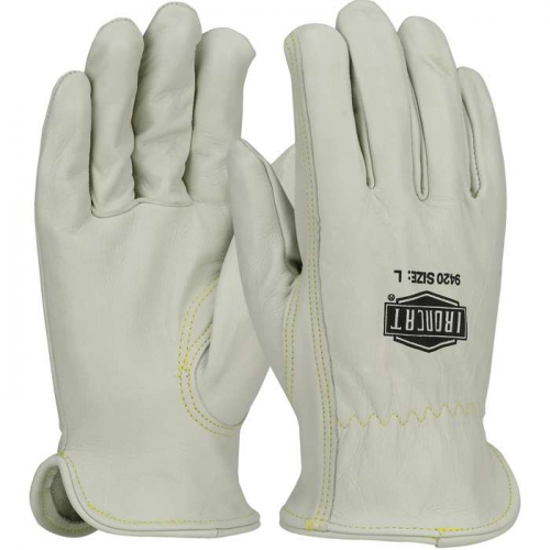 PIP 9420-3XL, Ironcat®, Premium Grade Top Grain Cowhide Leather Drivers Glove - Keystone Thumb, Han